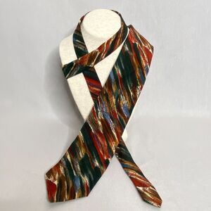 J Garcia Necktie Multicolor Abstract Pattern Made In USA Silk